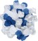 900PCS Navy Blue Silver White Artificial Flowers Silk Rose Petals Flower Girl Scatter Petals for Wedding